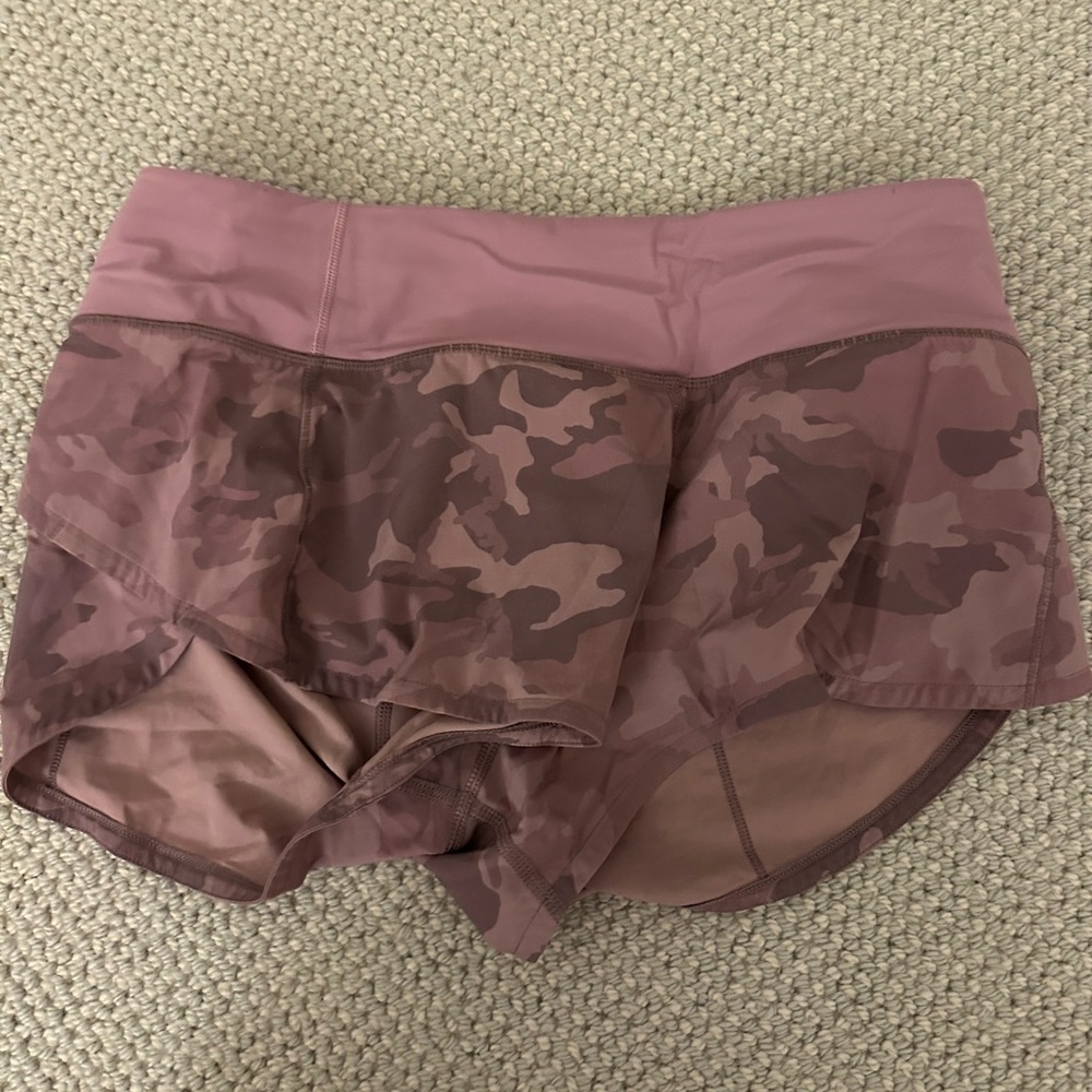 Lululemon speed up Pink Camouflage Athletic Shorts